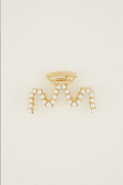 my jewellery gouden parel haarclip met wave