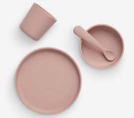 jollein siliconen kinderserviesset | pale pink