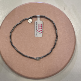 my jewellery armband | zilveren kralen op elastiek diversen*