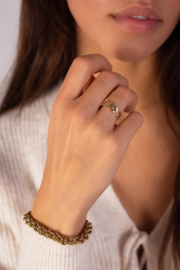 My Jewellery ring chunky hartje goud maat 18