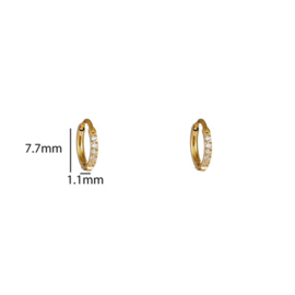 Go Dutch Label oorbellen Small Waves Hoop goud