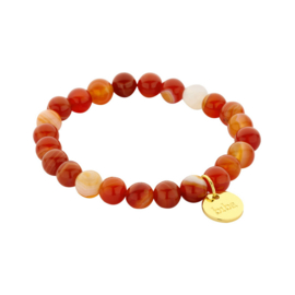 biba armband natuursteen kralen Red Stripe Agate