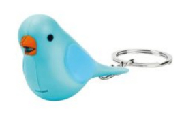 moses verlag sleutelhanger vogel met licht en geluid