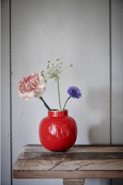 PIp studio ronde mini vaas | rood 10cm