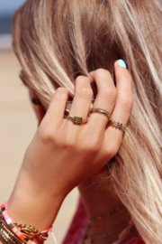 My Jewellery ring | verstelbare ring kleine ovaaltjes goud.