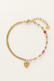 My Jewellery armband hart kralen roze goud