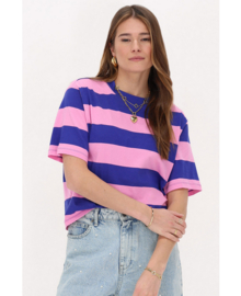 My Jewellery Blauw-roze gestreept T-shirt