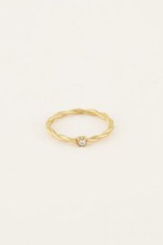 My jewellery ring | goud vintage onestone crystal.