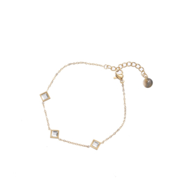 Go Dutch Label armband | steentjes goud.