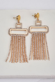 My Jewellery oorbellen | statement oorhangers met strass stenen goud
