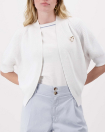 zusss vest met vleermuis mouwen met hart broche wit