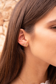 My jewellery oorbellen studs maan ster klein goud