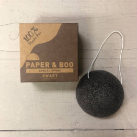 Paper & Boo | konjac spons zwart