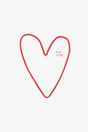 zusss wenskaart hart ik heb je lief wit/rood