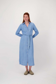 zusss Zusss Tencel Denim Jurk Light Blue Denim