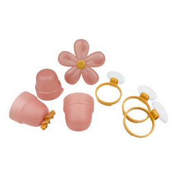 Little Dutch badwand bekers - roze - essentials