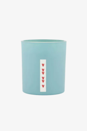 zusss geurkaars in glas hartje grijsblauw