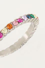 My jewellery ring | zilver vintage ring mutikleur.