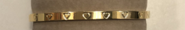 My Jewellery armband | bangle met gegraveerde hartjes goud