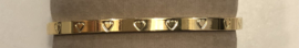 My Jewellery armband | bangle met gegraveerde hartjes goud