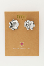 My Jewellery oorbellen | studs met bloem zilver