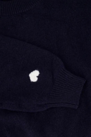 zusss trui hartje detail donkerblauw