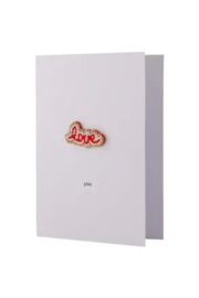 Zusss  wenskaart love broche