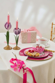 Pip Studio Set/2 Tulp Kandelaars Metaal paars