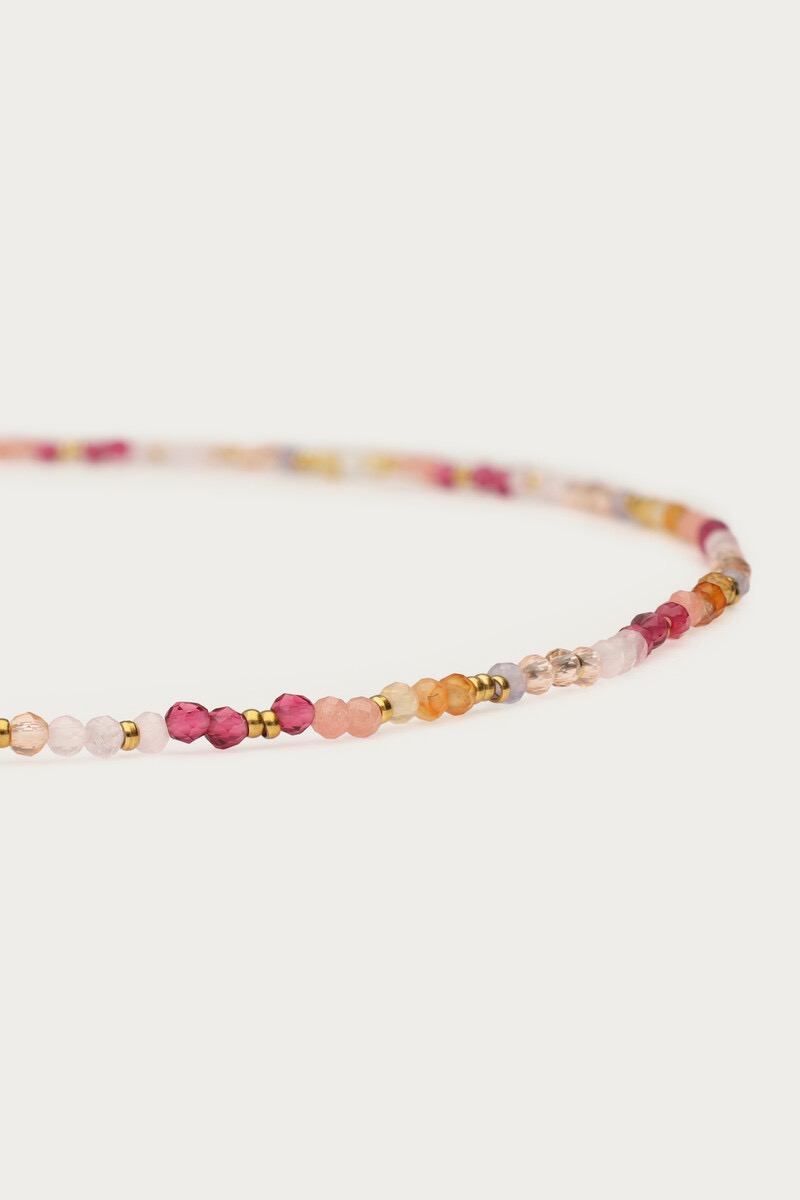 My Jewellery Botanical ketting met roze kralen
