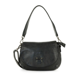 Bear Design Klein schoudertasje met flap 'Paloma' black