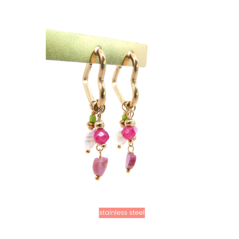 Go Dutch Label oorbellen summerhoop hart - 14k