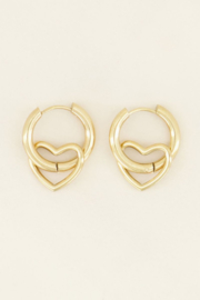 My Jewellery oorringen | met open hartje goud