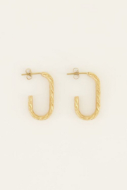 My Jewellery oorbellen | oorhangers met vlechtwerk goud*