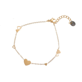 Go Dutch Label armband | hartjes goud.