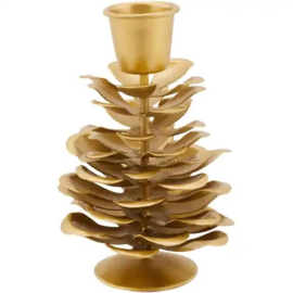 vtwonen kandelaar leaves gold 21.5cm