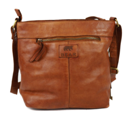 Bear Design schoudertas 'Gwen' | cognac gevlochten