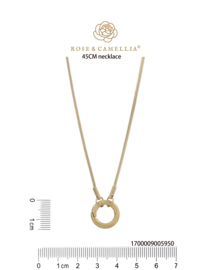rose en camellia ronde ketting 45cm ronde sluiting