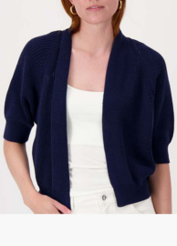 zusss vest met vleermuis mouwen met hart broche summer navy