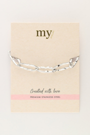 My jewellery armband schakel ovaal zilver