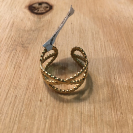 My Jewellery ring | verstelbare ring golvend goud.