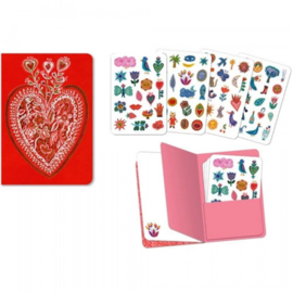 Djeco Lovely paper | notitieboekje met stickers Aurélia (Hartje)