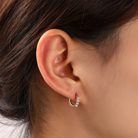 Go Dutch Label oorbellen Pearl Hoop - 10 mm goud