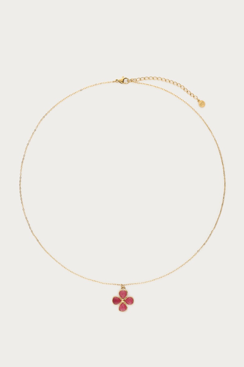 My Jewellery Botanical ketting met roze klaver