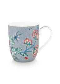 Pip studio flower festival mok klein 145ml lichtblauw