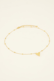 my jewellery ketting | bolletjes hanger hart goud