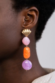 My Jewellery Statement oorhangers met schelp en stenen