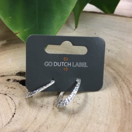 Go Dutch Label oorbellen | plat zilver.