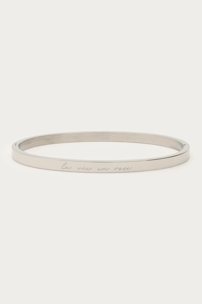 My Jewellery Bangle "la vie en rose" zilver