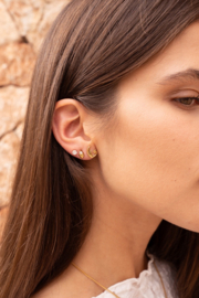My jewellery oorbellen studs moon star zilver