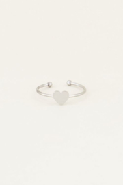 My Jewellery ring | verstelbare ring klein hartje zilver.